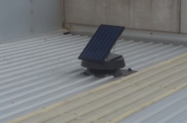 solar ventilator on factory roof