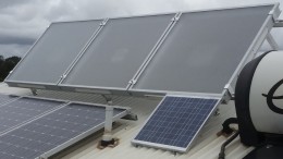 Solar Air Heater warms the house for free