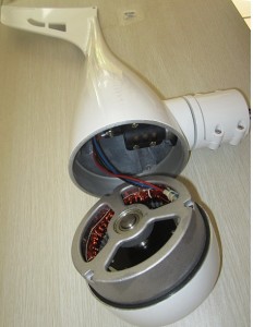 Showing inside the Ultra 400 wind generator