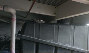 The compost digester under the floor