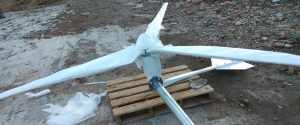 X2000L wind generator showing tail yaw.