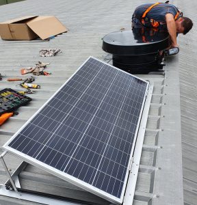Installing Solarwhiz RAF10000 solar ventilator