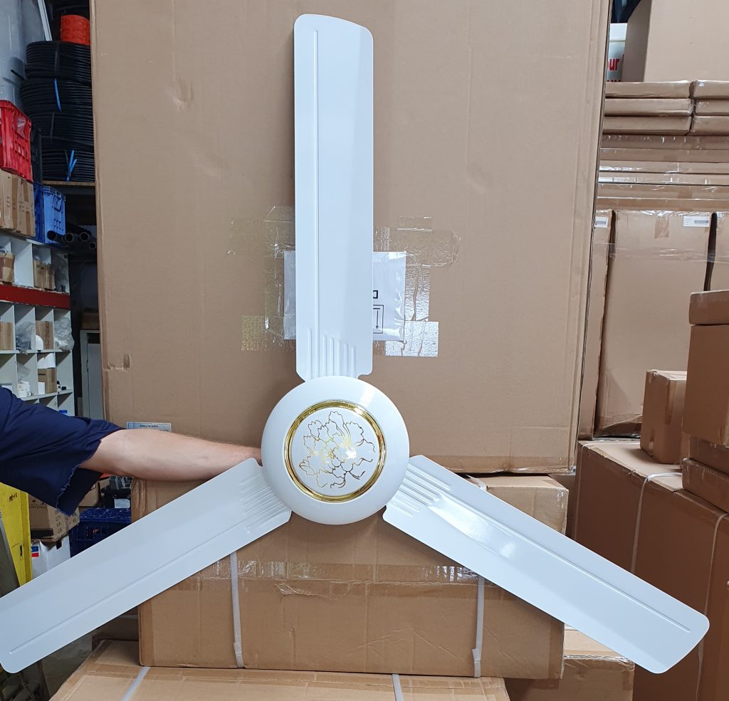 White 12v Solar Ceiling Fan