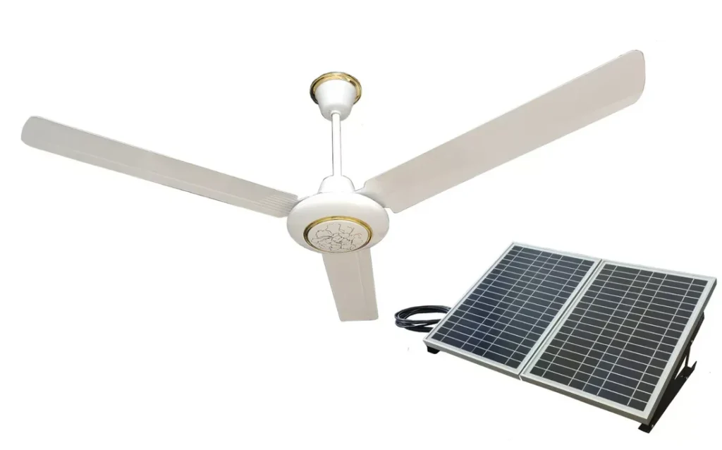 40W solar powered ceiling fan kit with 12V solar panel and remote controller