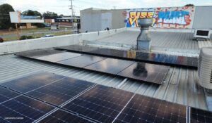Solar panels on Harty Snacks roof