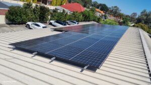 Solar panels on Eye Clinic Springvale